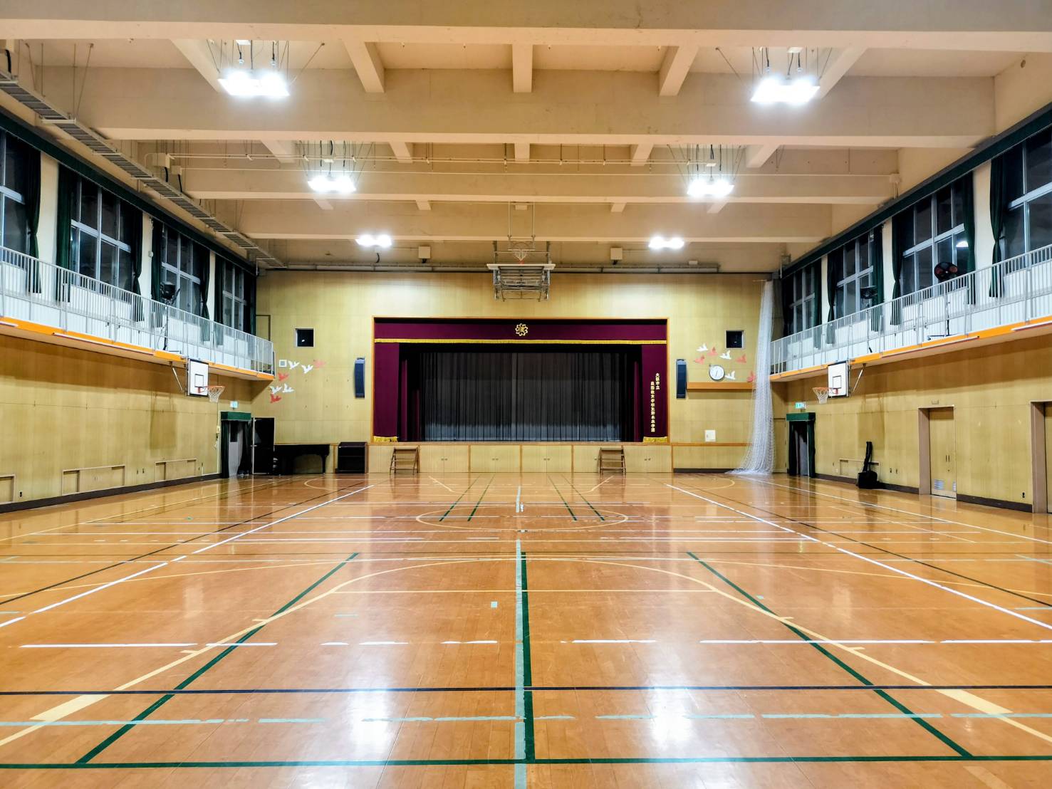 稽古会場の体育館